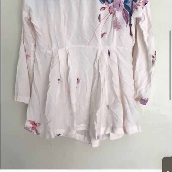 FREE PEOPLE Gemma Floral Bow Long Sleeve Tunic Dress - Picture 3 of 8